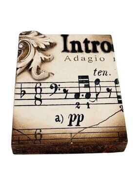 ​Sid Dickens T-83 Adagio Memory Block Tile Retired 2005 Cream Canada Music Art